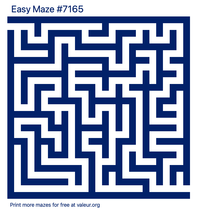 Free Printable Easy Maze number 7165