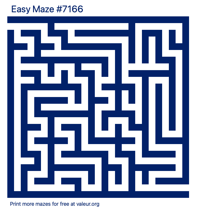 Free Printable Easy Maze number 7166