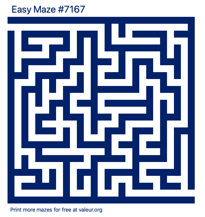 Free Printable Easy Maze number 7167