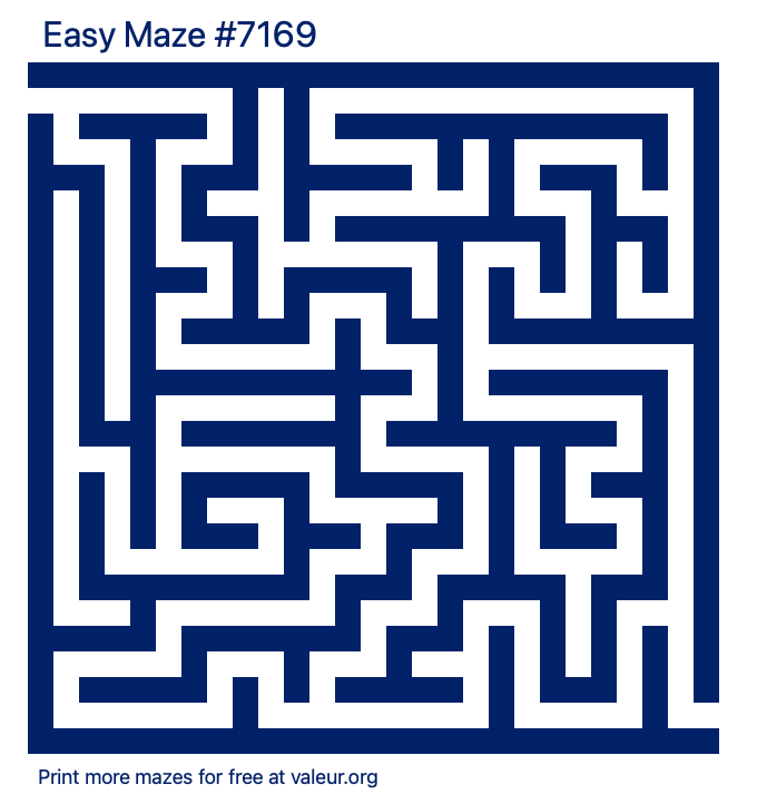 Free Printable Easy Maze number 7169