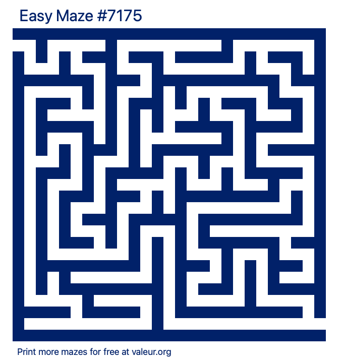 Free Printable Easy Maze number 7175