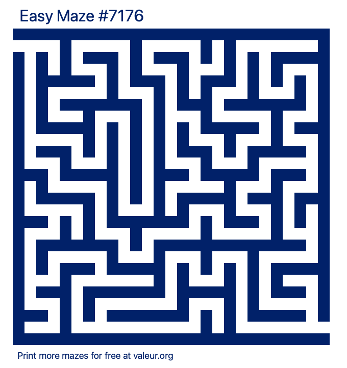 Free Printable Easy Maze number 7176