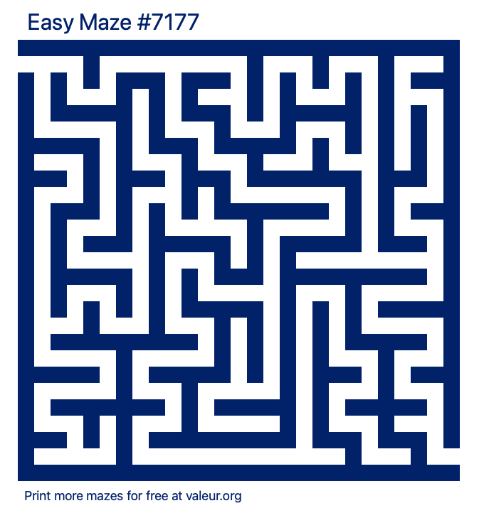 Free Printable Easy Maze number 7177