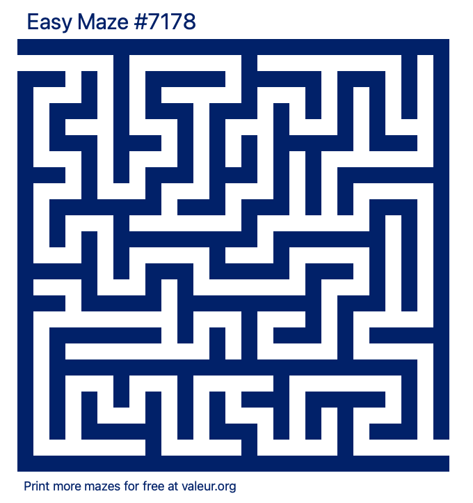 Free Printable Easy Maze number 7178