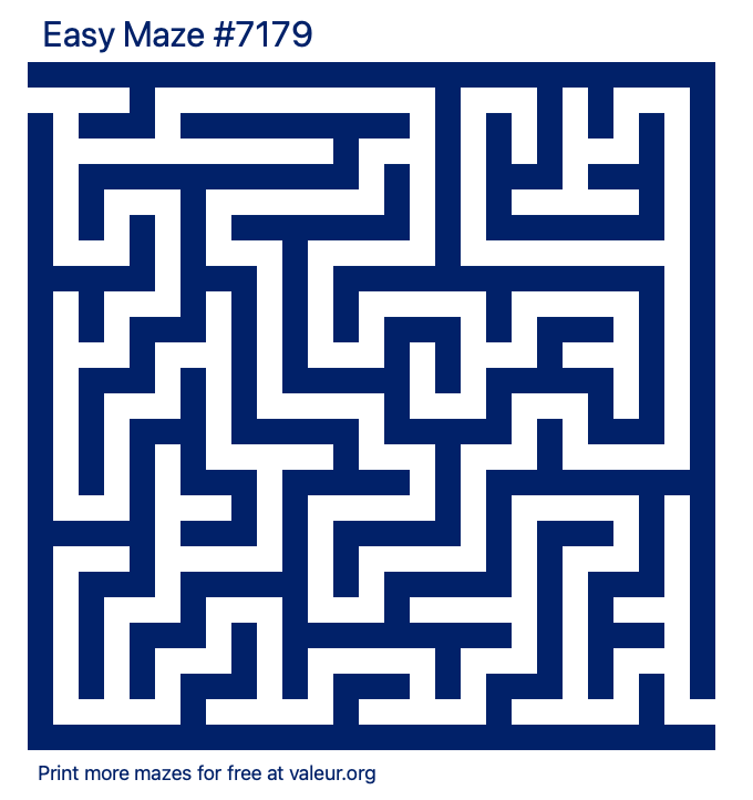 Free Printable Easy Maze number 7179