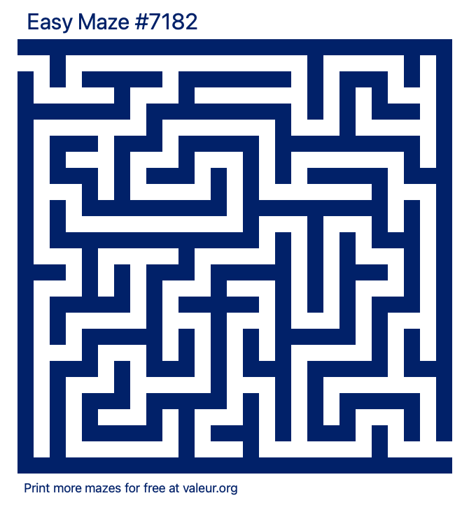 Free Printable Easy Maze number 7182