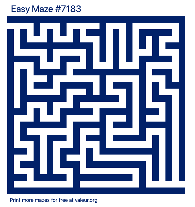 Free Printable Easy Maze number 7183