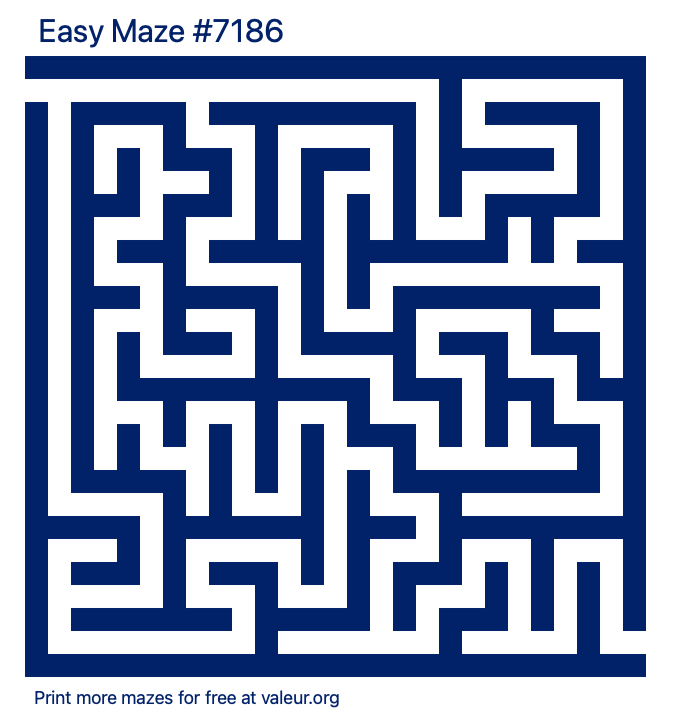 Free Printable Easy Maze number 7186