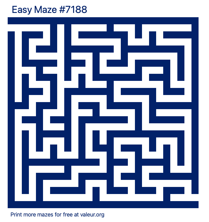 Free Printable Easy Maze number 7188