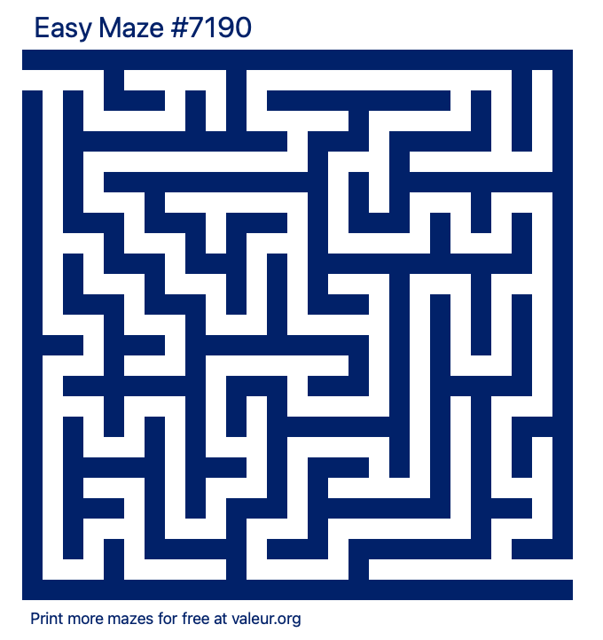 Free Printable Easy Maze number 7190