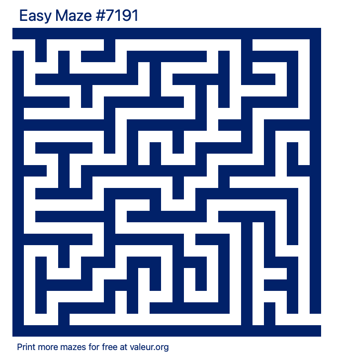 Free Printable Easy Maze number 7191