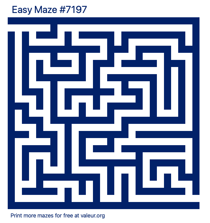 Free Printable Easy Maze number 7197