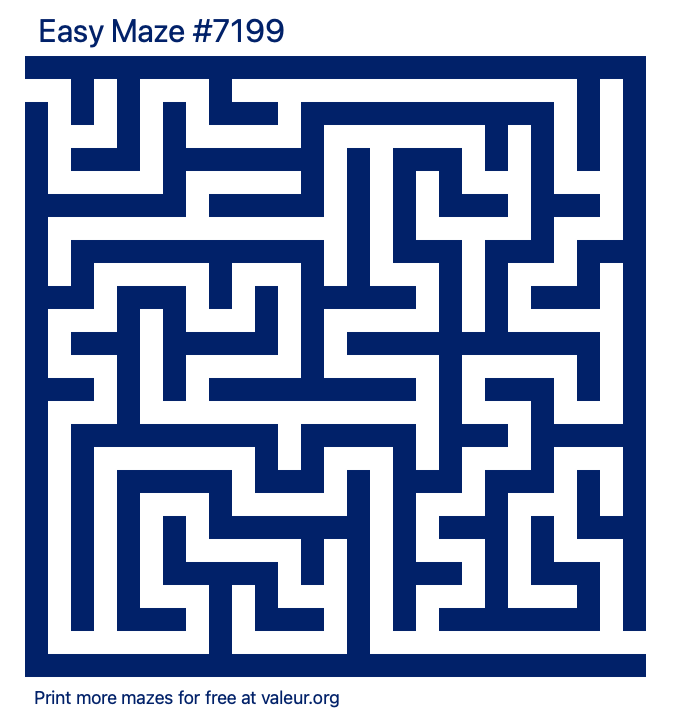 Free Printable Easy Maze number 7199