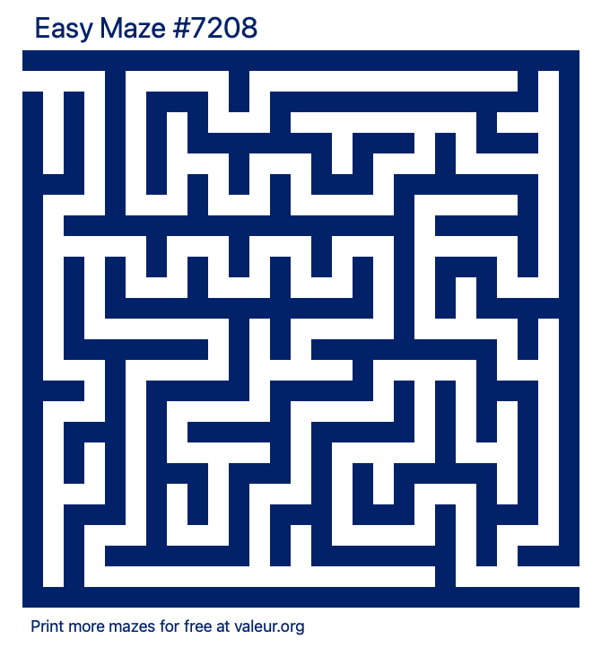 Free Printable Easy Maze number 7208