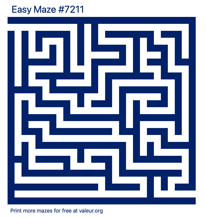 Free Printable Easy Maze number 7211