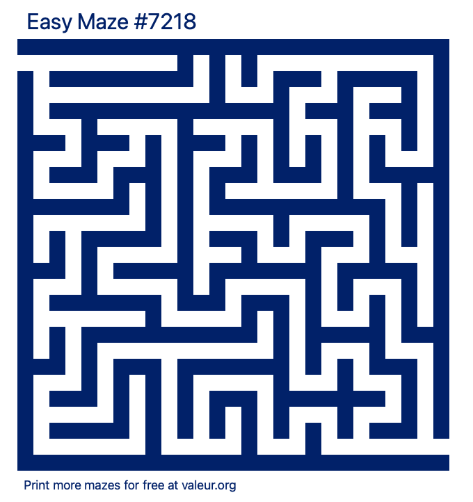 Free Printable Easy Maze number 7218