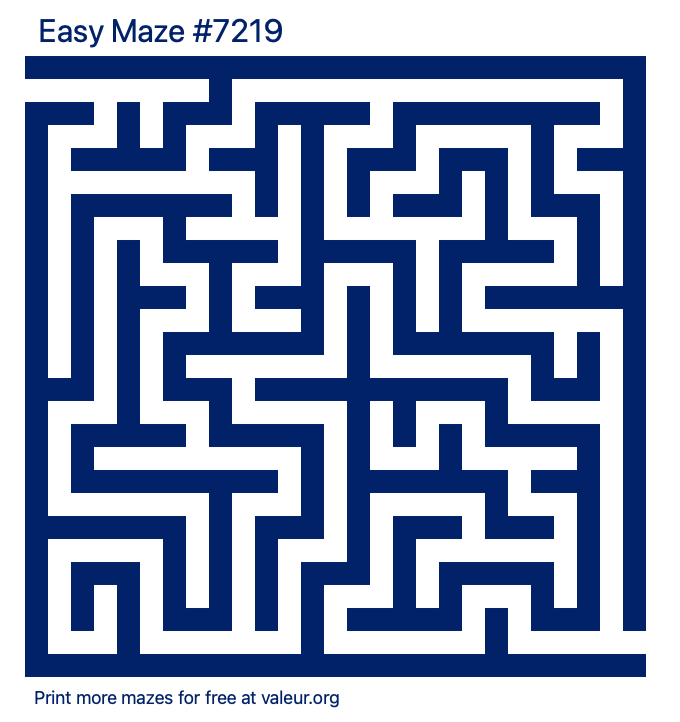 Free Printable Easy Maze number 7219