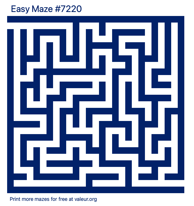 Free Printable Easy Maze number 7220