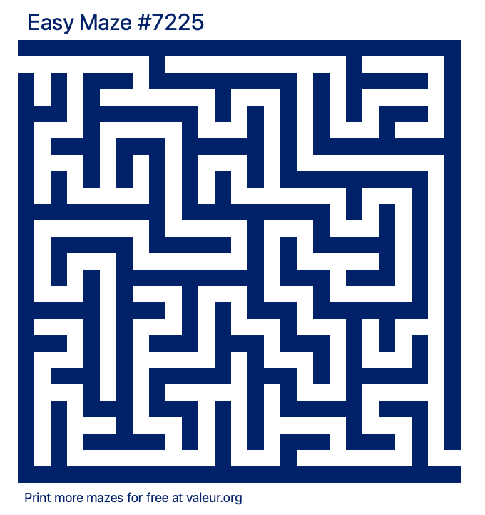 Free Printable Easy Maze number 7225