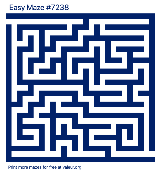 Free Printable Easy Maze number 7238