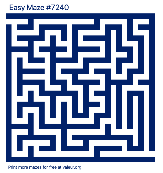 Free Printable Easy Maze number 7240