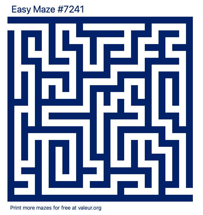 Free Printable Easy Maze number 7241