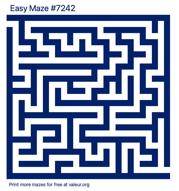 Free Printable Easy Maze number 7242