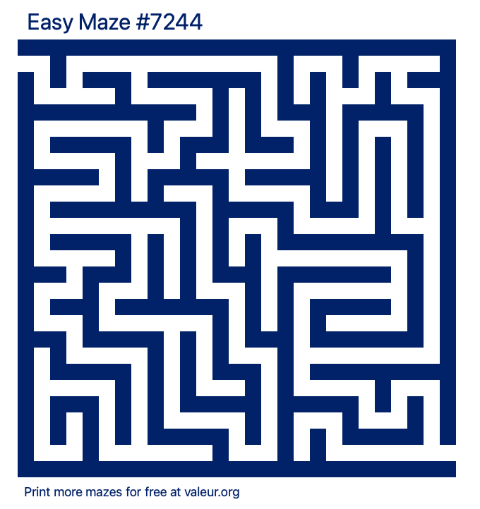 Free Printable Easy Maze number 7244