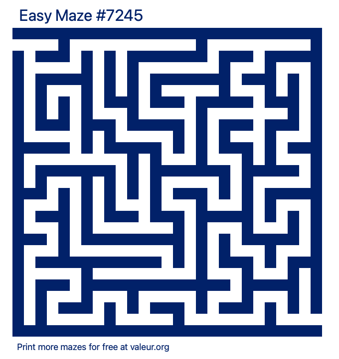 Free Printable Easy Maze number 7245