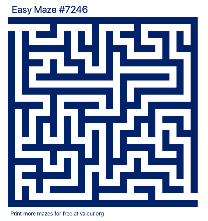 Free Printable Easy Maze number 7246