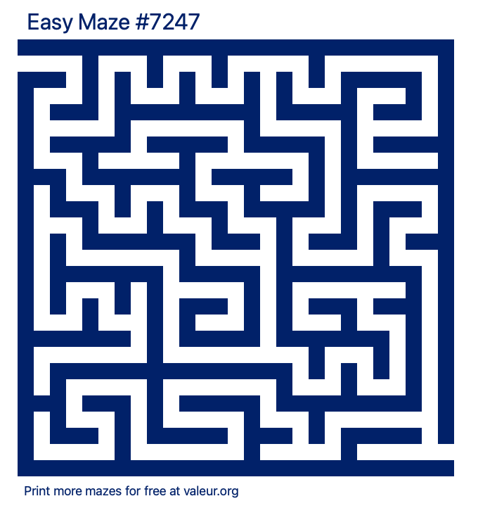 Free Printable Easy Maze number 7247