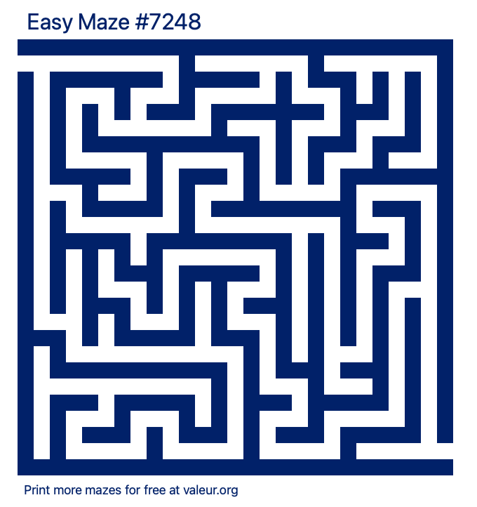 Free Printable Easy Maze number 7248