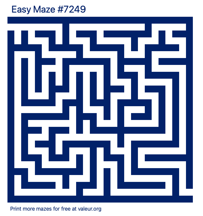 Free Printable Easy Maze number 7249