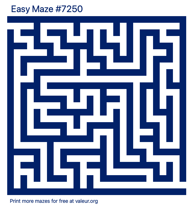 Free Printable Easy Maze number 7250