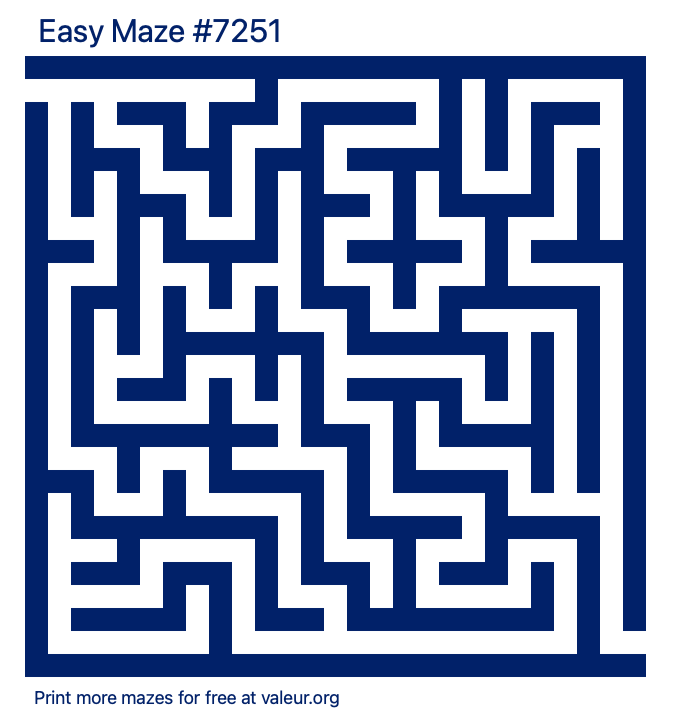 Free Printable Easy Maze number 7251