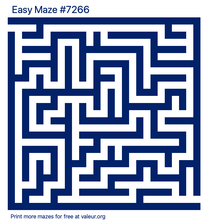 Free Printable Easy Maze number 7266