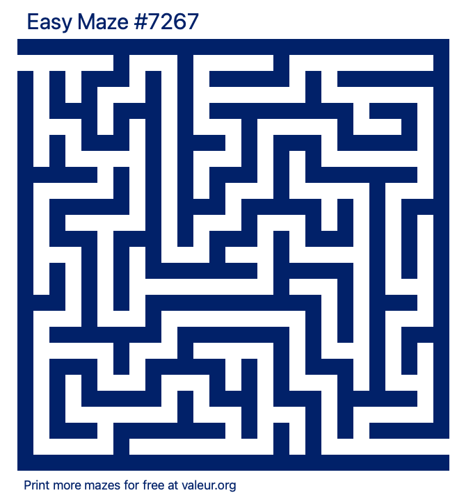 Free Printable Easy Maze number 7267