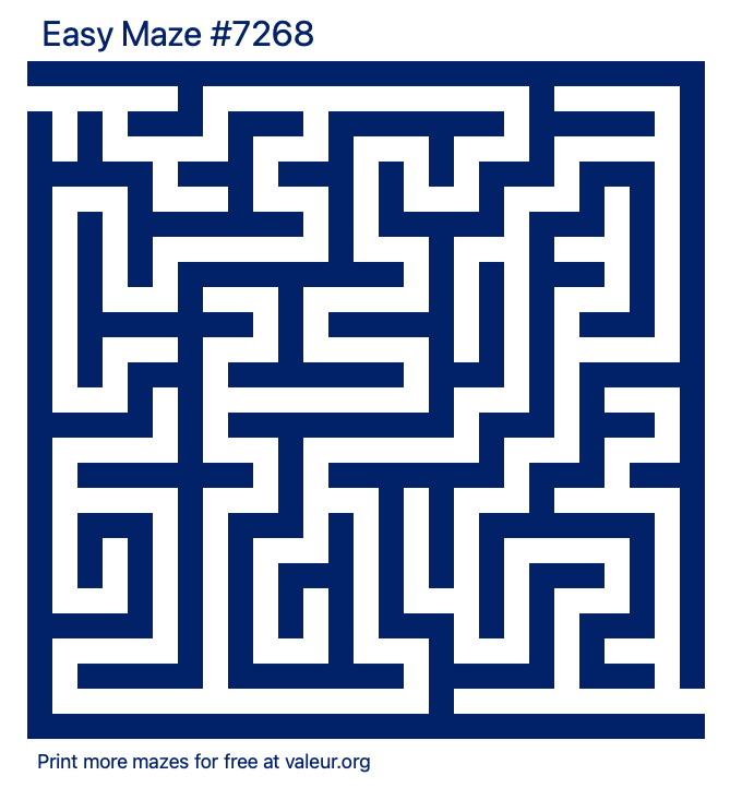 Free Printable Easy Maze number 7268