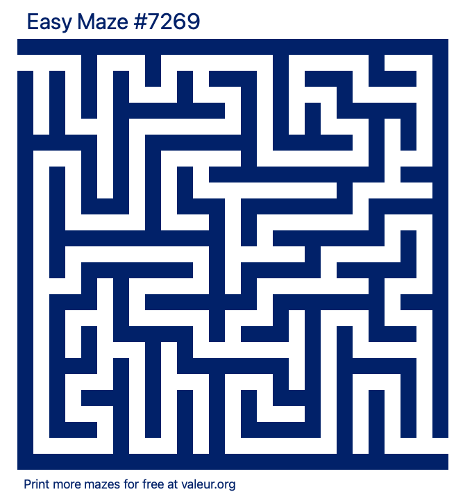 Free Printable Easy Maze number 7269