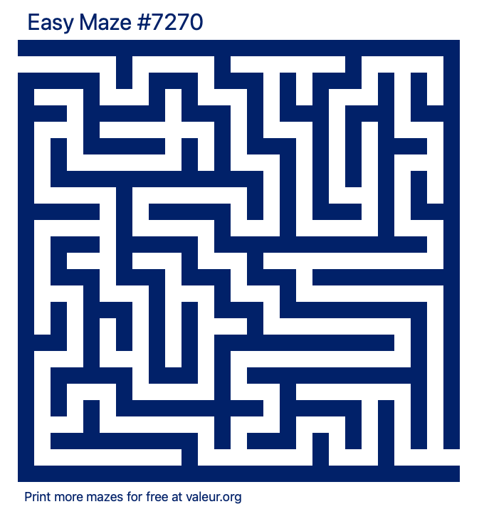 Free Printable Easy Maze number 7270