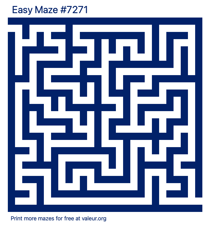 Free Printable Easy Maze number 7271