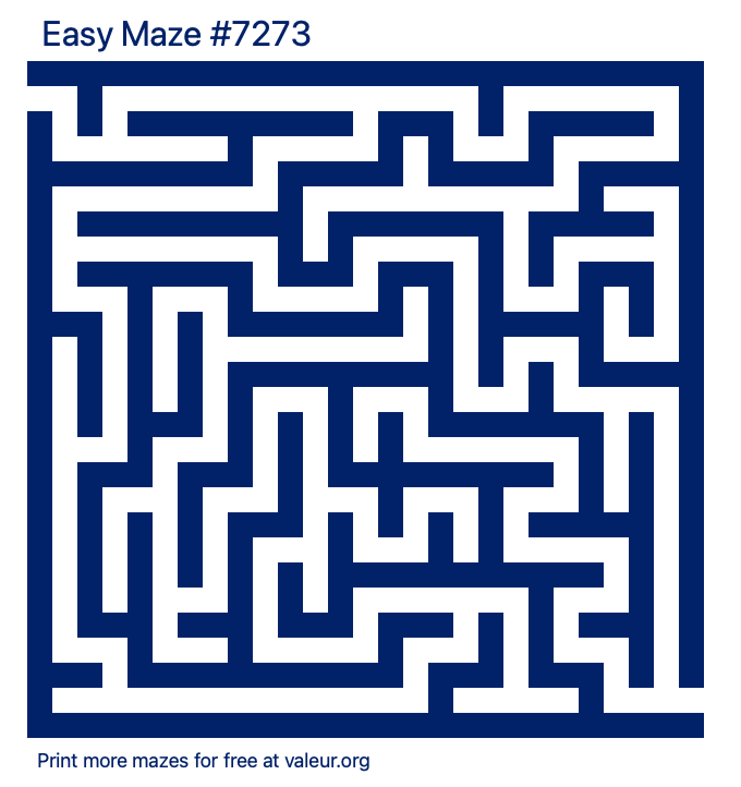 Free Printable Easy Maze number 7273