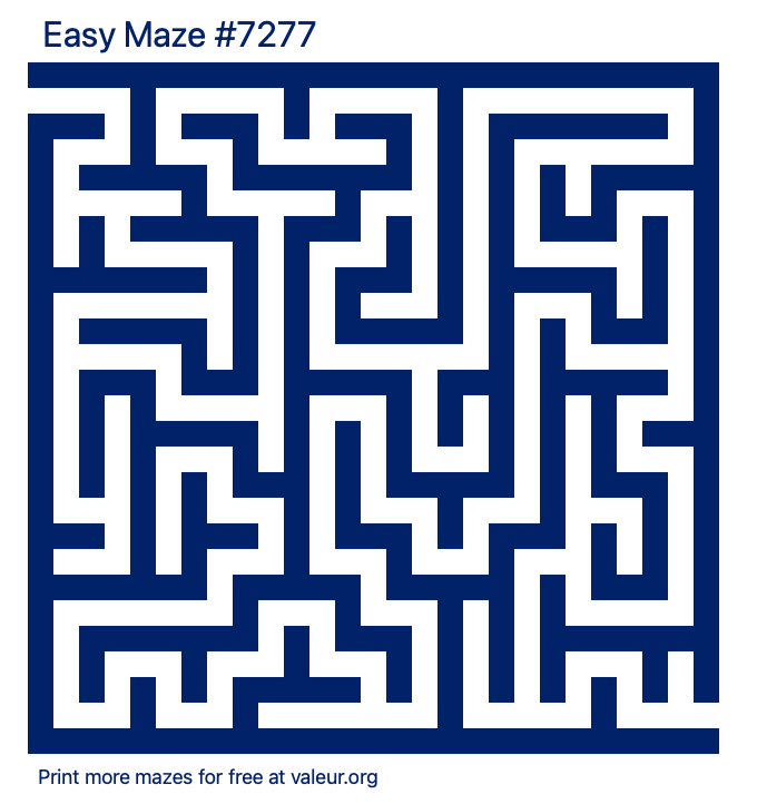 Free Printable Easy Maze number 7277