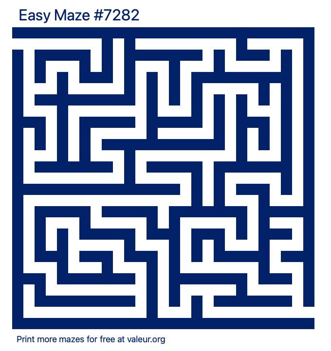 Free Printable Easy Maze number 7282