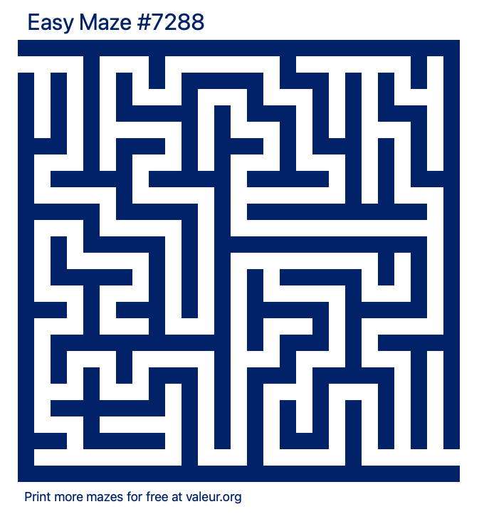 Free Printable Easy Maze number 7288