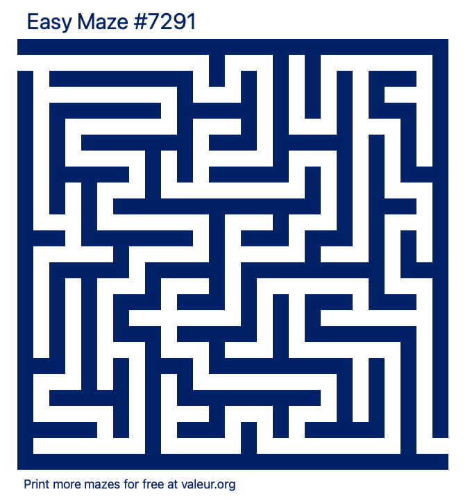 Free Printable Easy Maze number 7291