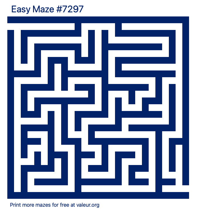 Free Printable Easy Maze number 7297