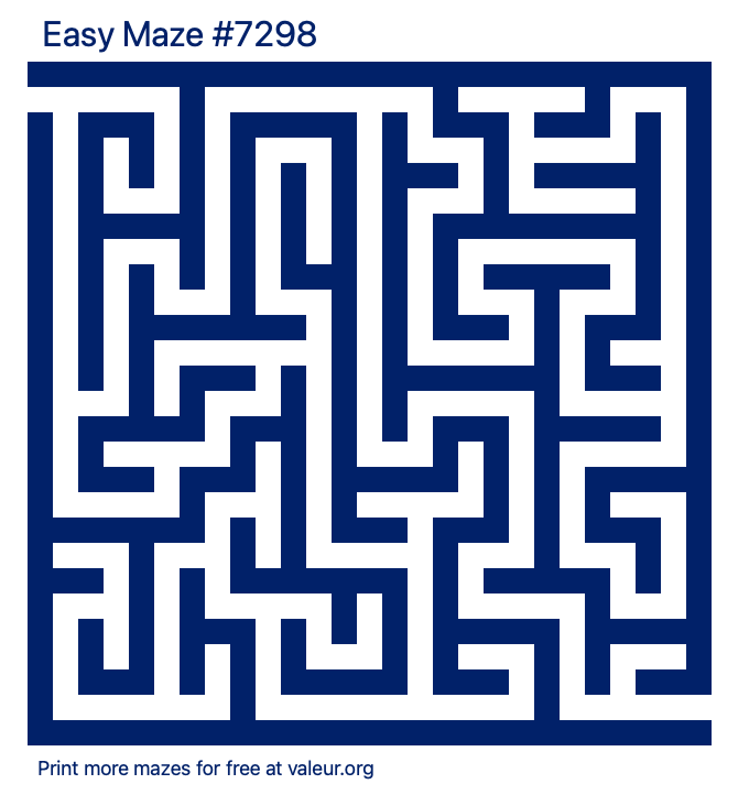 Free Printable Easy Maze number 7298