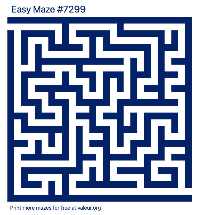 Free Printable Easy Maze number 7299