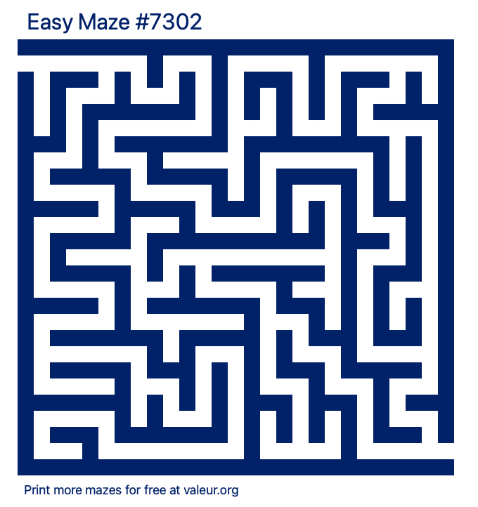 Free Printable Easy Maze number 7302